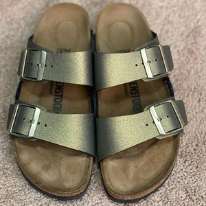 Birkenstock Arizona metallic green 37/US women 6